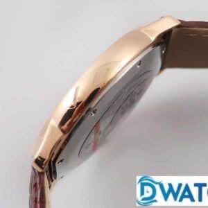 CARTIER RONDE LOUIS WR000651 REPLICA WATCHES ROSE GOLD RHINESTONE CASE BLACK LEATHER STRAP K11 FACTORY 36MM 2 ĐỒNG HỒ NAM CARTIER RONDE LOUIS WR000651 FAKE 1:1 NHÀ MÁY K11 ROSE GOLD 36MM