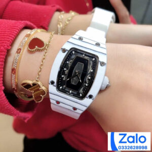 ĐỒNG HỒ NỮ RICHARD MILLE RM007-01 FAKE CAO CẤP MẶT XÀ CỪ DÂY TRẮNG 36MM 5 ĐỒNG HỒ NỮ RICHARD MILLE RM007-01 FAKE CAO CẤP MẶT XÀ CỪ DÂY TRẮNG 36MM