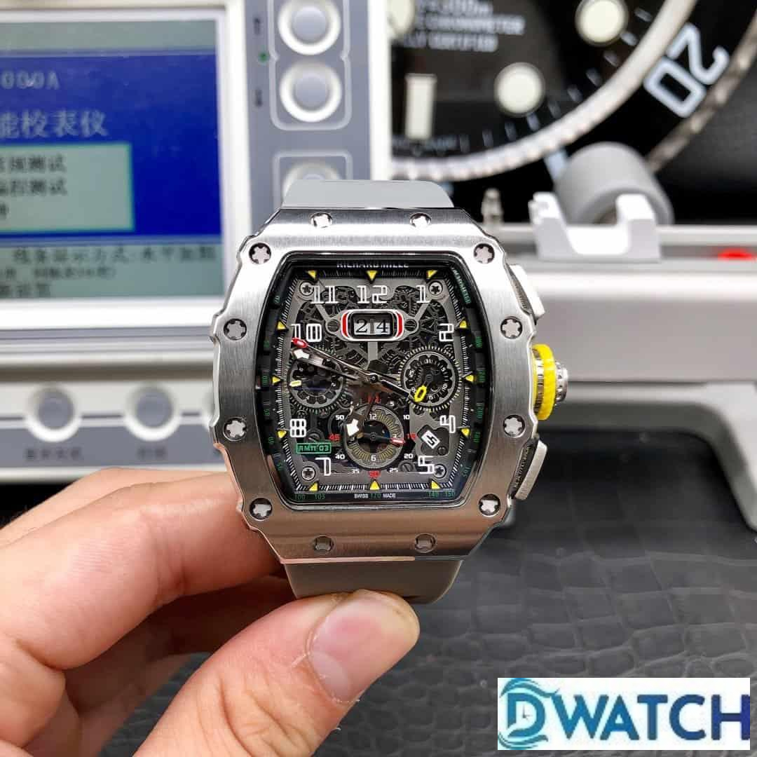 ĐỒNG HỒ NAM RICHARD MILLE RM11-03 FAKE 11 DÂY ĐEO GHI NÚM VÀNG 40MM ĐỒNG HỒ NAM RICHARD MILLE RM11-03 FAKE 11 DÂY ĐEO GHI NÚM VÀNG 40MM