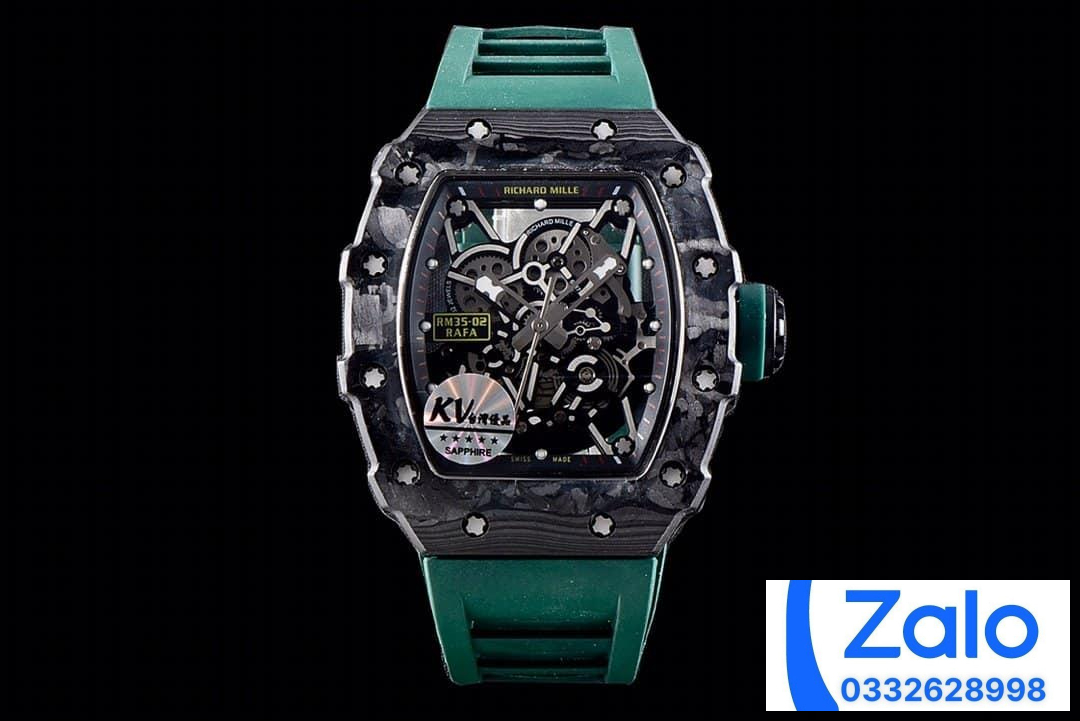 ĐỒNG HỒ NAM RICHARD MILLE RM35-02 REPLICA 11 NHÀ MÁY KV MÀU XANH 44MM ĐỒNG HỒ NAM RICHARD MILLE RM35-02 REPLICA 11 NHÀ MÁY KV MÀU XANH 44MM