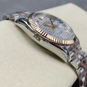 ROLEX DATEJUST 126231 BEST COPIES WATCHES WHITE FOLDED ROSE GOLD CASE VS FACTORY 36MM 2 ĐỒNG HỒ NAM ROLEX DATEJUST 126234 REPLICA NHÀ MÁY VS BEZEL MẠ VÀNG HỒNG 36MM