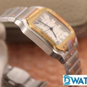 CARTIER SANTOS W2SA0007 COPIES WATCHES TWO TONE GOLD PLATE CASE BV FACTORY 35MM 2 2c991db0ff65140