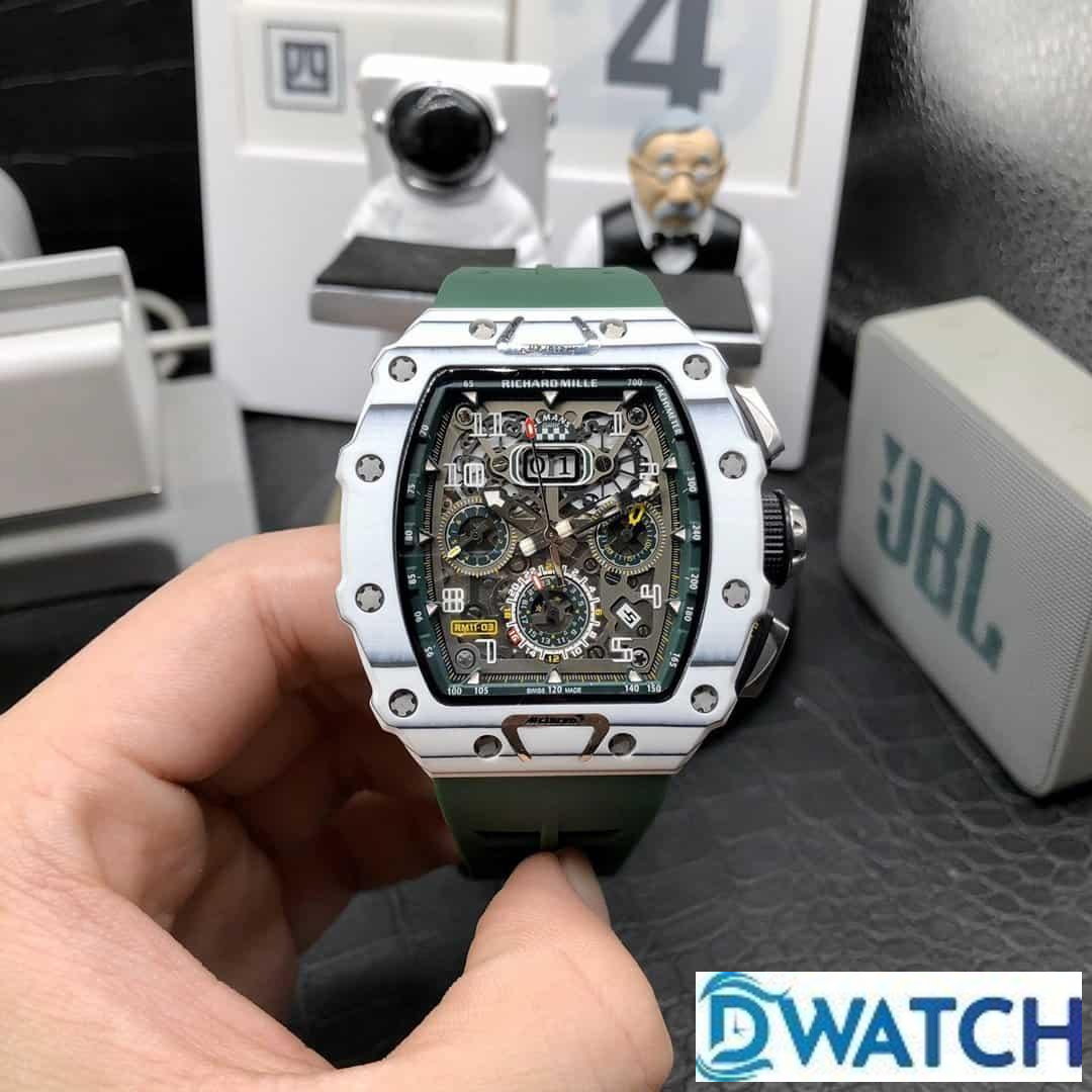 ĐỒNG HỒ NAM RICHARD MILLE RM11-03 FAKE CAO CẤP DÂY ĐEO CAO SU XANH 43MM ĐỒNG HỒ NAM RICHARD MILLE RM11-03 FAKE CAO CẤP DÂY ĐEO CAO SU XANH 43MM