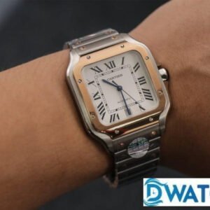CARTIER SANTOS WSSA0009 LUXURY REPLICA WATCHES TWO TONE ROSE GOLD CASE BV FACTORY 40MM 6 ĐỒNG HỒ NAM CARTIER SANTOS WSSA0009 REPLICA CAO CẤP NHÀ MÁY BV VÀNG HỒNG 40MM