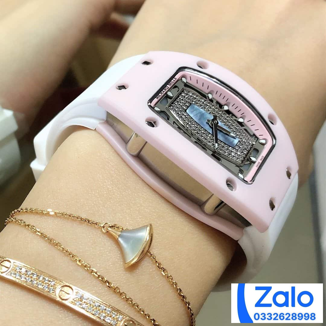 ĐỒNG HỒ NỮ RICHARD MILLE RM007-01 FAKE 11 MẶT XÀ CỪ VỎ HỒNG 36MM ĐỒNG HỒ NỮ RICHARD MILLE RM007-01 FAKE 11 MẶT XÀ CỪ VỎ HỒNG 36MM