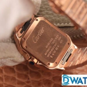CARTIER SANTOS WGSA0008 BEST COPIES WATCHES ROSE GOLD CASE WHITE DIAL BV FACTORY 35MM 4 ĐỒNG HỒ NỮ CARTIER SANTOS WGSA0008 REPLICA CAO CẤP NHÀ MÁY BV MẠ VÀNG HỒNG 35MM