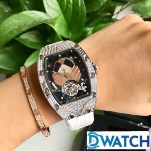 ĐỒNG HỒ NỮ RICHARD MILLE RM71-01 FAKE CAO CẤP ĐÍNH ĐÁ DÂY DA TRẮNG 34MM 6 ĐỒNG HỒ NỮ RICHARD MILLE RM71-01 FAKE CAO CẤP ĐÍNH ĐÁ DÂY DA TRẮNG 34MM