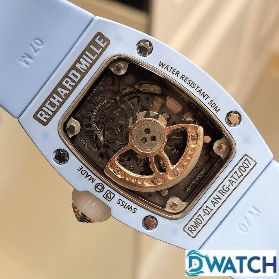 ĐỒNG HỒ NỮ RICHARD MILLE RM007-01 FAKE 1:1 DÂY CAO SU XANH TRẺ TRUNG 31MM ĐỒNG HỒ NỮ RICHARD MILLE RM007-01 FAKE 1:1 DÂY CAO SU XANH TRẺ TRUNG 31MM