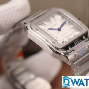 CARTIER SANTOS WSSA0010 IMITATION WATCHES WHITE DIAL STAINLESS STEEL BV FACTORY 35MM 2 ĐỒNG HỒ NAM CARTIER SANTOS WSSA0010 REPLICA CAO CẤP NHÀ MÁY BV CỌC SỐ LA MÃ 35MM
