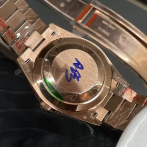 ROLEX DAY-DATE 228235 BEST REPLICA WATCHES ROSE GOLD PLATE GREEN DIAL ROMAN HOURS GM FACTORY V2 41MM 4 ĐỒNG HỒ NAM ROLEX DAY-DATE 228235 REPLICA CAO CẤP NHÀ MÁY GMF VÀNG HỒNG 41MM