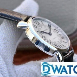 CARTIER RONDE LOUIS CARTIER REPLICA WATCH STAINLESS STEEL BLACK LEATHER STRAP 40MM 2 ĐỒNG HỒ NAM CARTIER RONDE LOUIS CARTIER WR007017 FAKE 1:1 NHÀ MÁY TW 40MM
