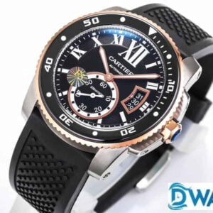 CARTIER CALIBER DE CARTIER W7100055 IMITATION WATCHES BLACK DIAL RUBBER STRAP F5 FACTORY 42MM 4 4089fe7d1adbe64