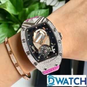 ĐỒNG HỒ NỮ RICHARD MILLE RM71-01 FAKE CAO CẤP ĐÍNH ĐÁ DÂY DA TÍM 34MM 5 ĐỒNG HỒ NỮ RICHARD MILLE RM71-01 FAKE CAO CẤP ĐÍNH ĐÁ DÂY DA TÍM 34MM