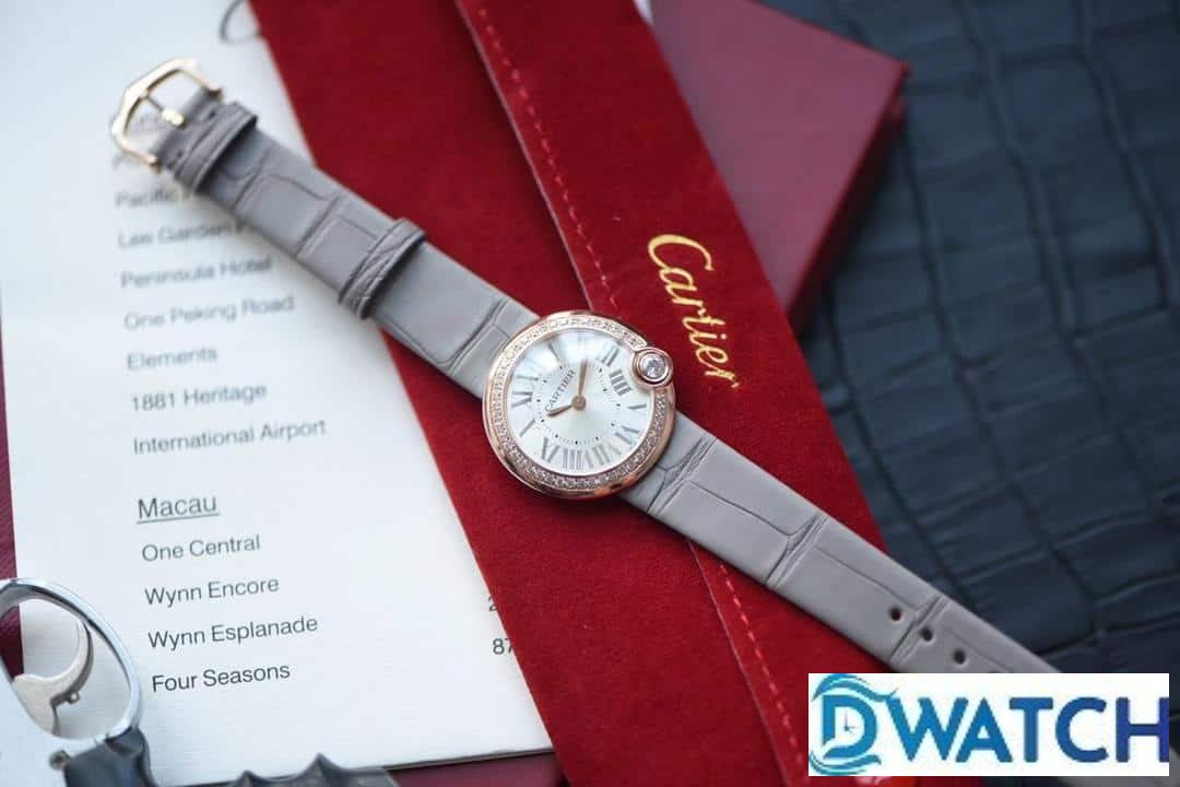 ĐỒNG HỒ NỮ CARTIER BALLON BLANC DE CARTIER WGBL0005 FAKE 1:1 VÀNG HỒNG 33MM ĐỒNG HỒ NỮ CARTIER BALLON BLANC DE CARTIER WGBL0005 FAKE 1:1 VÀNG HỒNG 33MM