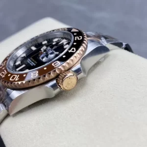 ROLEX GMT-MASTER II 126711 IMITATION WATCHES TWO TONE ROOT BEER C + FACTORY 40MM 2 ĐỒNG HỒ NAM ROLEX GMT-MASTER II 126711 REPLICA CAO CẤP NHÀ MÁY C + 40MM