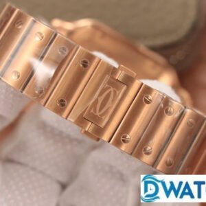CARTIER SANTOS WGSA0007 COPIES WATCHES ROSE GOLD WHITE DIAL BV FACTORY 39.8MM 5 ĐỒNG HỒ NAM CARTIER SANTOS WGSA0007 REPLICA 1:1 NHÀ MÁY BV 3 KIM 40MM