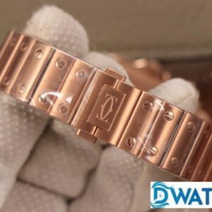 CARTIER SANTOS WGSA0008 BEST COPIES WATCHES ROSE GOLD CASE WHITE DIAL BV FACTORY 35MM 5 ĐỒNG HỒ NỮ CARTIER SANTOS WGSA0008 REPLICA CAO CẤP NHÀ MÁY BV MẠ VÀNG HỒNG 35MM