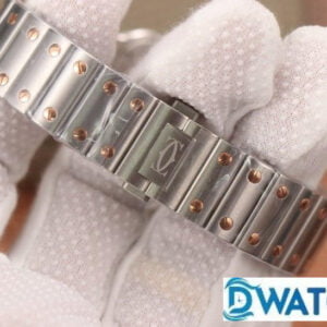 CARTIER SANTOS COPIES WATCHES TWO TONE ROSE GOLD CASE WHITE DIAL BV FACTORY 35MM 5 ĐỒNG HỒ NAM CARTIER SANTOS W2SA0007 REPLICA 1:1 NHÀ MÁY BV CỔ ĐIỂN 35MM