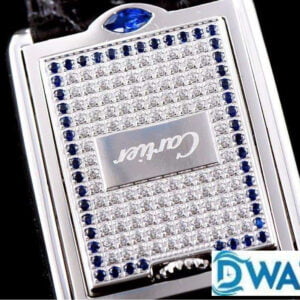 CARTIER TANK BASCULANTE LUXURY REPLICA WATCHES CUSTOM FACE BLACK LEATHER STRAP AW FACTORY 31MM 2 ĐỒNG HỒ NAM CARTIER TANK BASCULANTE FAKE CAO CẤP NHÀ MÁY AW MẶT SỐ THIẾT KẾ 31MM