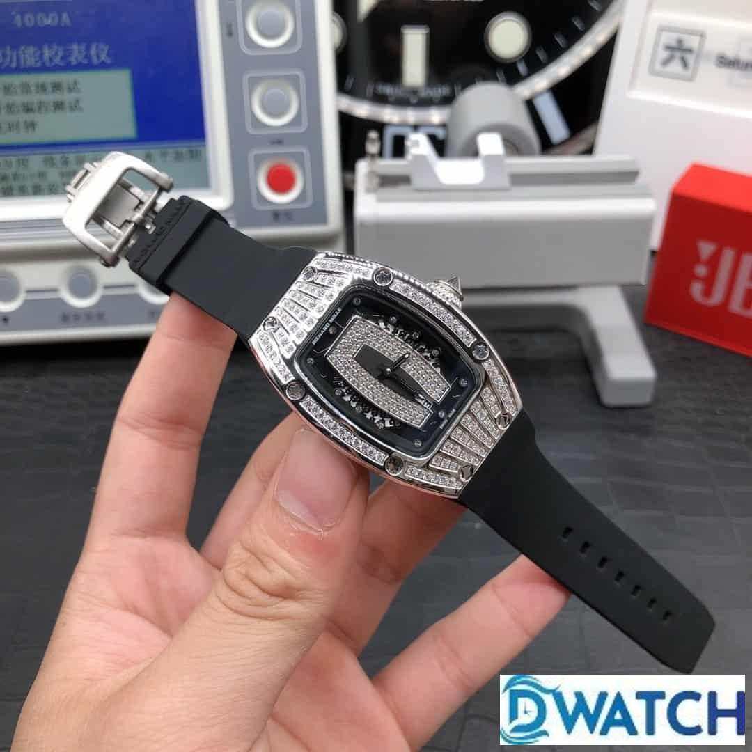 ĐỒNG HỒ NỮ RICHARD MILLE RMRM007-01 FAKE CAO CẤP ĐÍNH FULL ĐÁ 36MM ĐỒNG HỒ NỮ RICHARD MILLE RMRM007-01 FAKE CAO CẤP ĐÍNH FULL ĐÁ 36MM