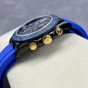 ĐỒNG HỒ NAM ROLEX DAYTONA REPLICA 1:1 NHÀ MÁY GET XANH DƯƠNG 40MM 2 ĐỒNG HỒ NAM ROLEX DAYTONA REPLICA 1:1 NHÀ MÁY GET KHÓA HỘP IN LOGO 40MM