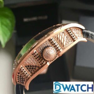 ĐỒNG HỒ NỮ RICHARD MILLE RM71-01 FAKE CAO CẤP DÂY DA ĐÍNH ĐÁ VÀNG HỒNG 34MM 2 ĐỒNG HỒ NỮ RICHARD MILLE RM71-01 FAKE CAO CẤP DÂY DA ĐÍNH ĐÁ VÀNG HỒNG 34MM