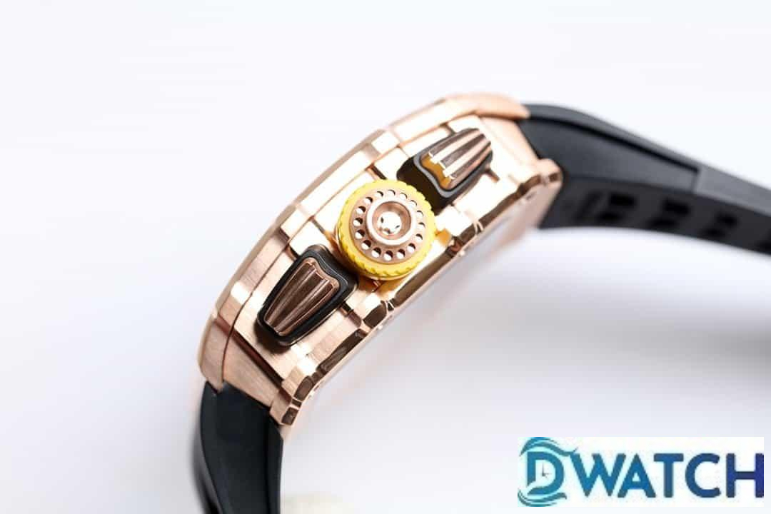 ĐỒNG HỒ NAM RICHARD MILLE RM11-03 FAKE CAO CẤP DÂY CAO SU NÚM VÀNG 40MM ĐỒNG HỒ NAM RICHARD MILLE RM11-03 FAKE CAO CẤP DÂY CAO SU NÚM VÀNG 40MM