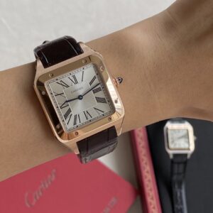 ĐỒNG HỒ NAM CARTIER SANTOS W2SA0017 FAKE CAO CẤP NHÀ MÁY F1 VÀNG HỒNG 34MM 6 ĐỒNG HỒ NAM CARTIER SANTOS W2SA0017 FAKE CAO CẤP NHÀ MÁY F1 VÀNG HỒNG 34MM