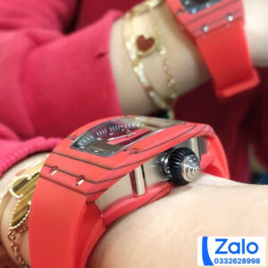 ĐỒNG HỒ NỮ RICHARD MILLE RM007-01 FAKE 11 VỎ ĐỎ DÂY CAO SU ĐỎ 36MM 3 ĐỒNG HỒ NỮ RICHARD MILLE RM007-01 FAKE 11 VỎ ĐỎ DÂY CAO SU ĐỎ 36MM