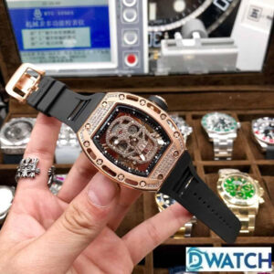 ĐỒNG HỒ NAM RICHARD MILLE RM052-01 FAKE 1:1 MẶT SỐ ĐÍNH ĐÁ VÀNG HỒNG 43MM 1 ĐỒNG HỒ NAM RICHARD MILLE RM052-01 FAKE 1:1 MẶT SỐ ĐÍNH ĐÁ VÀNG HỒNG 43MM