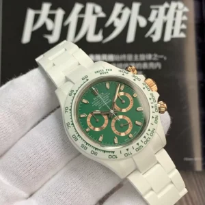 ĐỒNG HỒ NAM ROLEX DAYTONA REPLICA 1:1 NHÀ MÁY AET VỎ GỐM TRẮNG 40MM 1 ĐỒNG HỒ NAM ROLEX DAYTONA REPLICA 1:1 NHÀ MÁY AET VỎ GỐM TRẮNG 40MM