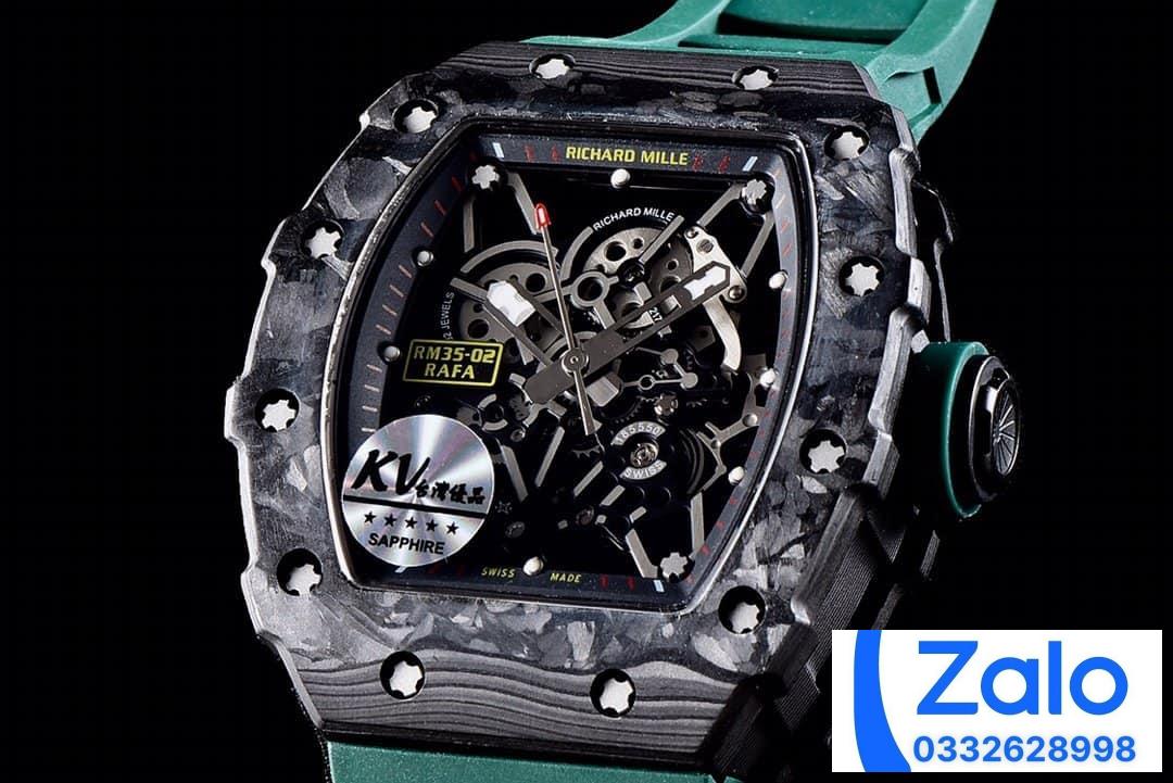ĐỒNG HỒ NAM RICHARD MILLE RM35-02 REPLICA 11 NHÀ MÁY KV MÀU XANH 44MM ĐỒNG HỒ NAM RICHARD MILLE RM35-02 REPLICA 11 NHÀ MÁY KV MÀU XANH 44MM