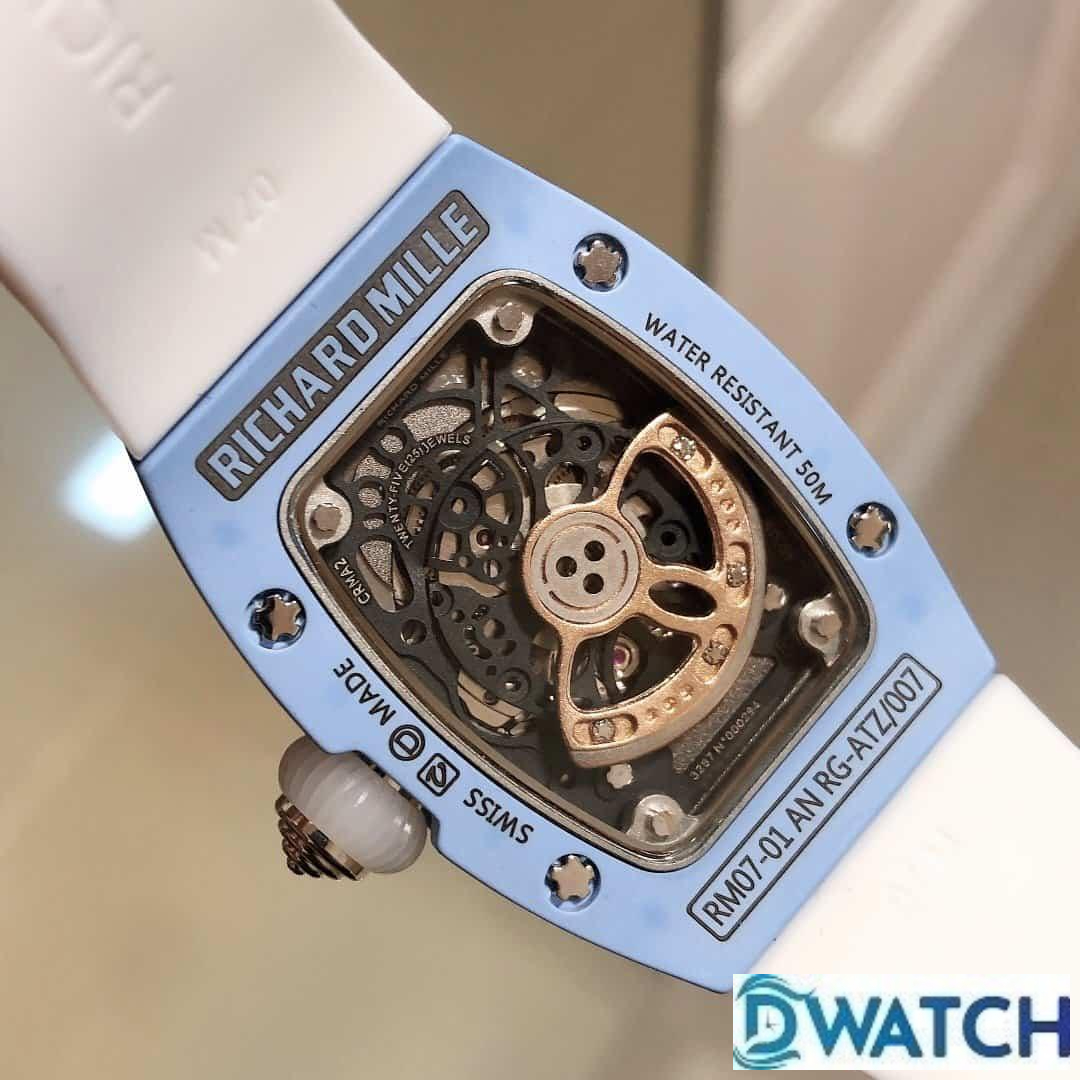 ĐỒNG HỒ NỮ RICHARD MILLE RM007-01 FAKE CAO CẤP MẶT XANH ĐÍNH ĐÁ 31MM ĐỒNG HỒ NỮ RICHARD MILLE RM007-01 FAKE CAO CẤP MẶT XANH ĐÍNH ĐÁ 31MM