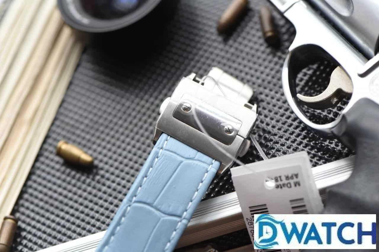 ĐỒNG HỒ NỮ CARTIER SANTOS W20126X8 FAKE 1:1 NHÀ MÁY V6 DÂY DA XANH 35MM ĐỒNG HỒ NỮ CARTIER SANTOS W20126X8 FAKE 1:1 NHÀ MÁY V6 DÂY DA XANH 35MM