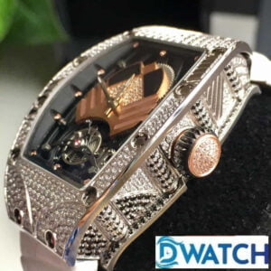 ĐỒNG HỒ NỮ RICHARD MILLE RM71-01 FAKE CAO CẤP ĐÍNH ĐÁ DÂY DA TRẮNG 34MM 2 ĐỒNG HỒ NỮ RICHARD MILLE RM71-01 FAKE CAO CẤP ĐÍNH ĐÁ DÂY DA TRẮNG 34MM