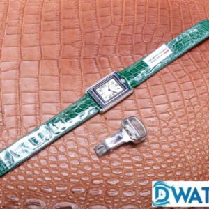 CARTIER TANK BASCULANTE BEST REPLICA WATCHES GREEN LEATHER STRAP RHINESTONE CASE AW FACTORY 31MM 5 ĐỒNG HỒ NỮ CARTIER TANK BASCULANTE FAKE 1:1 NHÀ MÁY AW DÂY DA XANH 31MM