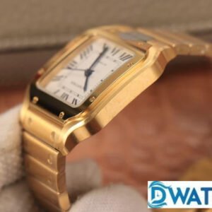 CARTIER SANTOS WGSA0010 BEST REPLICA WATCHES GOLD PLATE CASE BV FACTORY 35MM 3 ĐỒNG HỒ NỮ CARTIER SANTOS WGSA0010 REPLICA 1:1 NHÀ MÁY BV THÉP KHÔNG GỈ 35MM