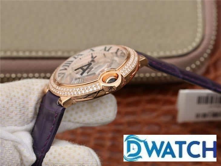 ĐỒNG HỒ NỮ CARTIER BALLON BLEU DE CARTIER FAKE CAO CẤP NHÀ MÁY V6 DÂY DA 36MM ĐỒNG HỒ NỮ CARTIER BALLON BLEU DE CARTIER FAKE CAO CẤP NHÀ MÁY V6 DÂY DA 36MM