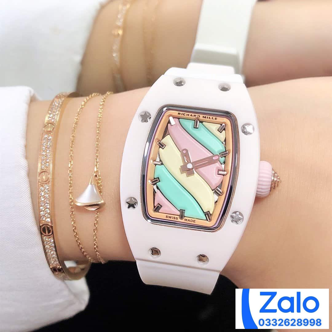ĐỒNG HỒ NỮ RICHARD MILLE RM007-01 FAKE 11 VỎ TRẮNG DÂY TRẮNG 36MM ĐỒNG HỒ NỮ RICHARD MILLE RM007-01 FAKE 11 VỎ TRẮNG DÂY TRẮNG 36MM