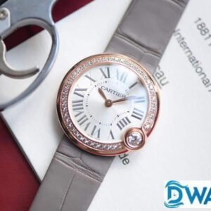 CARTIER BALLON BLANC DE CARTIER WGBL0005 IMITATION WATCHES ROSE GOLD 30MM 1 ĐỒNG HỒ NỮ CARTIER BALLON BLANC DE CARTIER WGBL0005 FAKE 1:1 VÀNG HỒNG 33MM