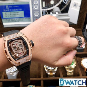 ĐỒNG HỒ NAM RICHARD MILLE RM052-01 FAKE 1:1 MẶT SỐ ĐÍNH ĐÁ VÀNG HỒNG 43MM 6 ĐỒNG HỒ NAM RICHARD MILLE RM052-01 FAKE 1:1 MẶT SỐ ĐÍNH ĐÁ VÀNG HỒNG 43MM