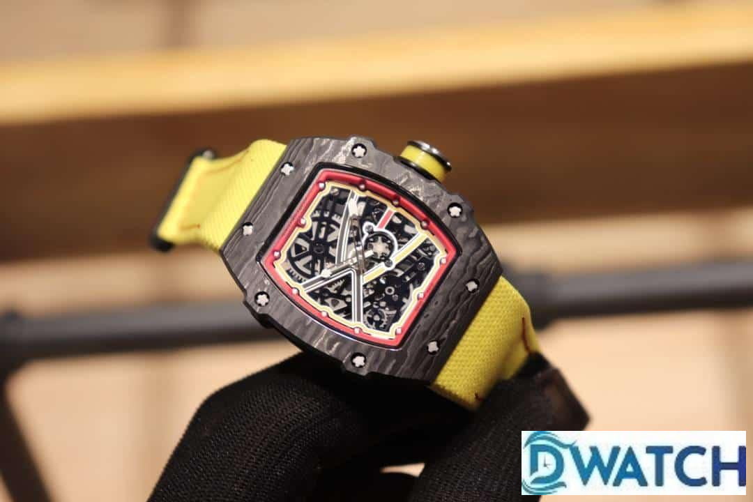 ĐỒNG HỒ NAM RICHARD MILLE RM67-02 FAKE CAO CẤP DÂY VẢI CANVAS VÀNG 44MM ĐỒNG HỒ NAM RICHARD MILLE RM67-02 FAKE CAO CẤP DÂY VẢI CANVAS VÀNG 44MM