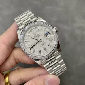 ĐỒNG HỒ NAM ROLEX DAY-DATE 228349 REPLICA 1:1 NHÀ MÁY GS MẶT THIÊN THẠCH 40MM 1 ĐỒNG HỒ NAM ROLEX DAY-DATE 228349 REPLICA CAO CẤP NHÀ MÁY GS MẶT SỐ THIÊN THẠCH 40MM