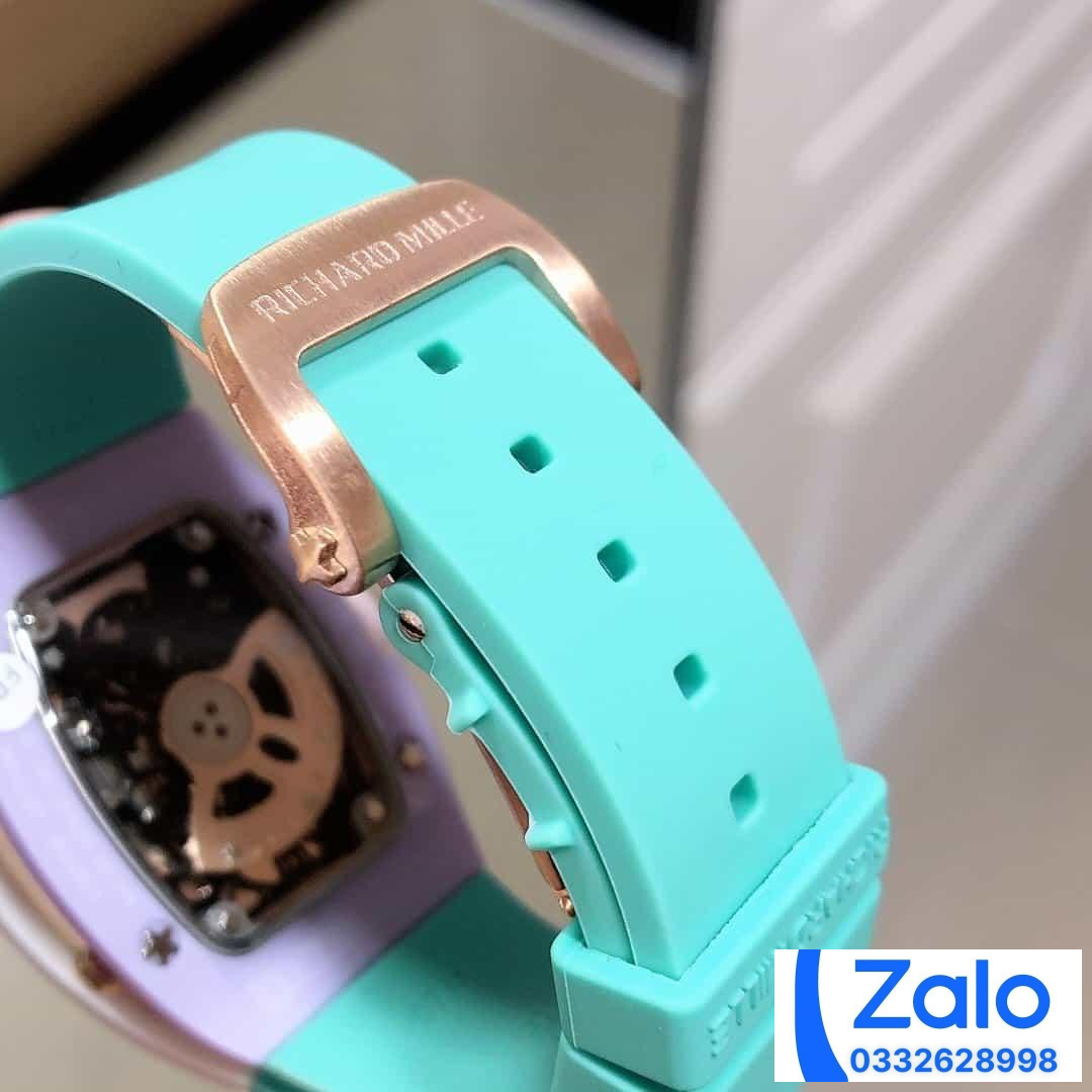 ĐỒNG HỒ NỮ RICHARD MILLE RM007-01 FAKE 1:1 VỎ TRẮNG DÂY XANH 36MM ĐỒNG HỒ NỮ RICHARD MILLE RM007-01 FAKE 1:1 VỎ TRẮNG DÂY XANH 36MM