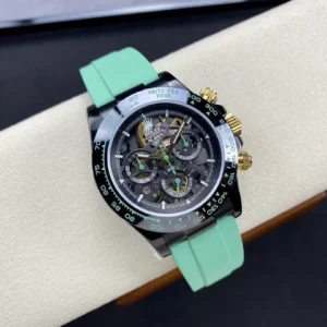 ĐỒNG HỒ NAM ROLEX DAYTONA REPLICA CAO CẤP NHÀ MÁY GET MÀU XANH LÁ 40MM 1 ĐỒNG HỒ NAM ROLEX DAYTONA REPLICA CAO CẤP NHÀ MÁY GET MÀU XANH CÁ TÍNH 40MM