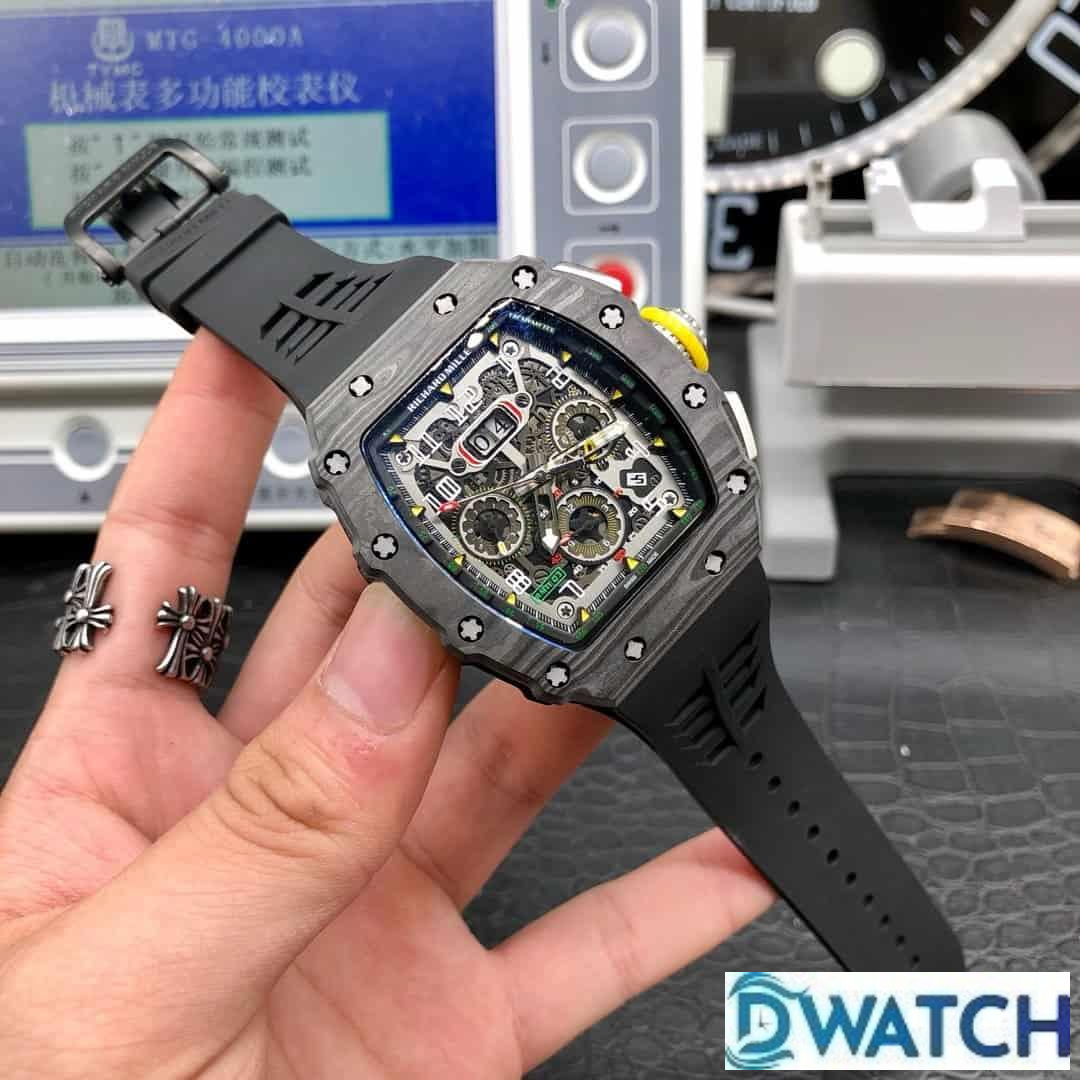 ĐỒNG HỒ NAM RICHARD MILLE RM11-03 FAKE 1:1 VIỀN THẾT KẾ VÂN CARBON 40MM ĐỒNG HỒ NAM RICHARD MILLE RM11-03 FAKE 1:1 VIỀN THẾT KẾ VÂN CARBON 40MM
