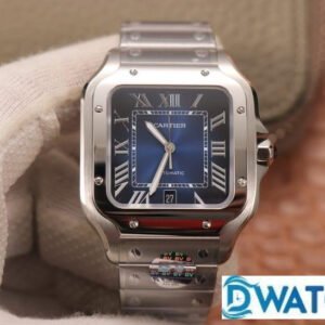 CARTIER SANTOS BEST COPIES WATCHES BLUE DIAL BV FACTORY 40MM 1 ĐỒNG HỒ NAM CARTIER SANTOS WSSA0013 REPLICA CAO CẤP NHÀ MÁY BV 40MM
