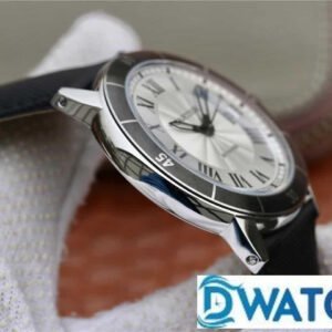 CARTIER REPLICA WATCHES WHITE DIAL FABRIC STRAP GP FACTORY 40MM 3 ĐỒNG HỒ NAM CARTIER 3 KIM MẶT SỐ TRẮNG FAKE CAO CẤP NHÀ MÁY GP 40MM