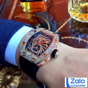 ĐỒNG HỒ NAM RICHARD MILLE RM51-02 FAKE 11 LỘ CƠ ĐÍNH ĐÁ VÀNG HỒNG 40MM 1 ĐỒNG HỒ NAM RICHARD MILLE RM51-02 FAKE 11 LỘ CƠ ĐÍNH ĐÁ VÀNG HỒNG 40MM