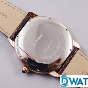 CARTIER RONDE SOLO W6701009 COPIES WATCHES ROSE GOLD CASE LEATHER STRAP AF FACTORY 42MM 4 ĐỒNG HỒ NAM CARTIER RONDE SOLO W6701009 FAKE NHÀ MÁY AF 3 KIM CHỈ 42MM